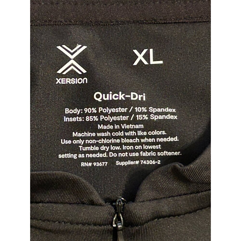 Xersion Women's Quick-Dri Black & White Cycling Shirt XL with Back Pockets NWT - Picture 4 of 10